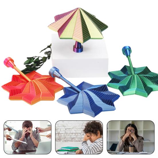 Printed Expanded Fidget Star with Handle Fractal Octagon Sensory Toy