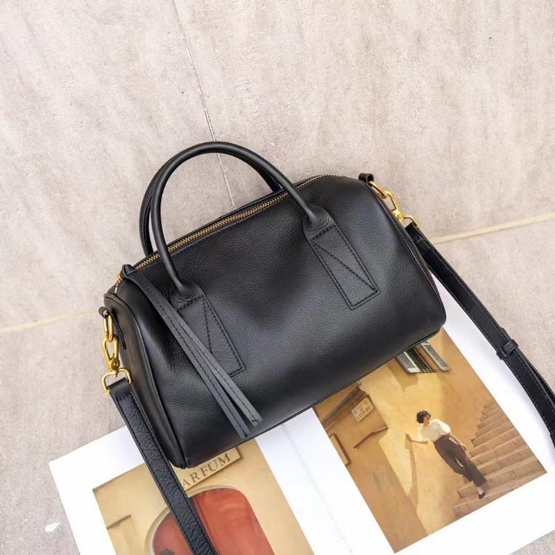 Leather women's bag new simple pillow bag first layer cowhide large women's handbag shoulder messenger bag