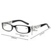 Qi Song Set Stylish Engraved Floral Print Reading with Prescription to [Qi Song] Three-Color Women's Glasses, Lightweight, "+1.0 +3.5" (+1.0, Red)