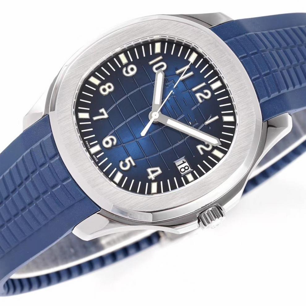 Patek Philippe Nautilus 40mm Herren Automatik Kalender Gummiarmband Uhr