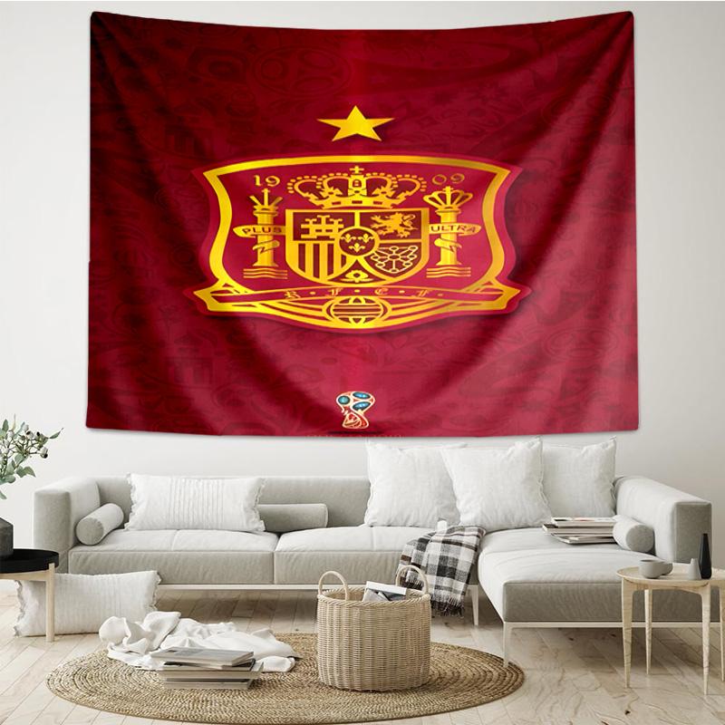Spain Football Crest Tapestry Hanging for Bedroom,Livingroom, Playroom,Decor Art Room Wall Tapestry Holiday and Birthday Gifts