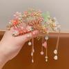 Tassel Flower Hair Comb Fan Chinese Style Hair Stick Retro Children's Hairpin  Children