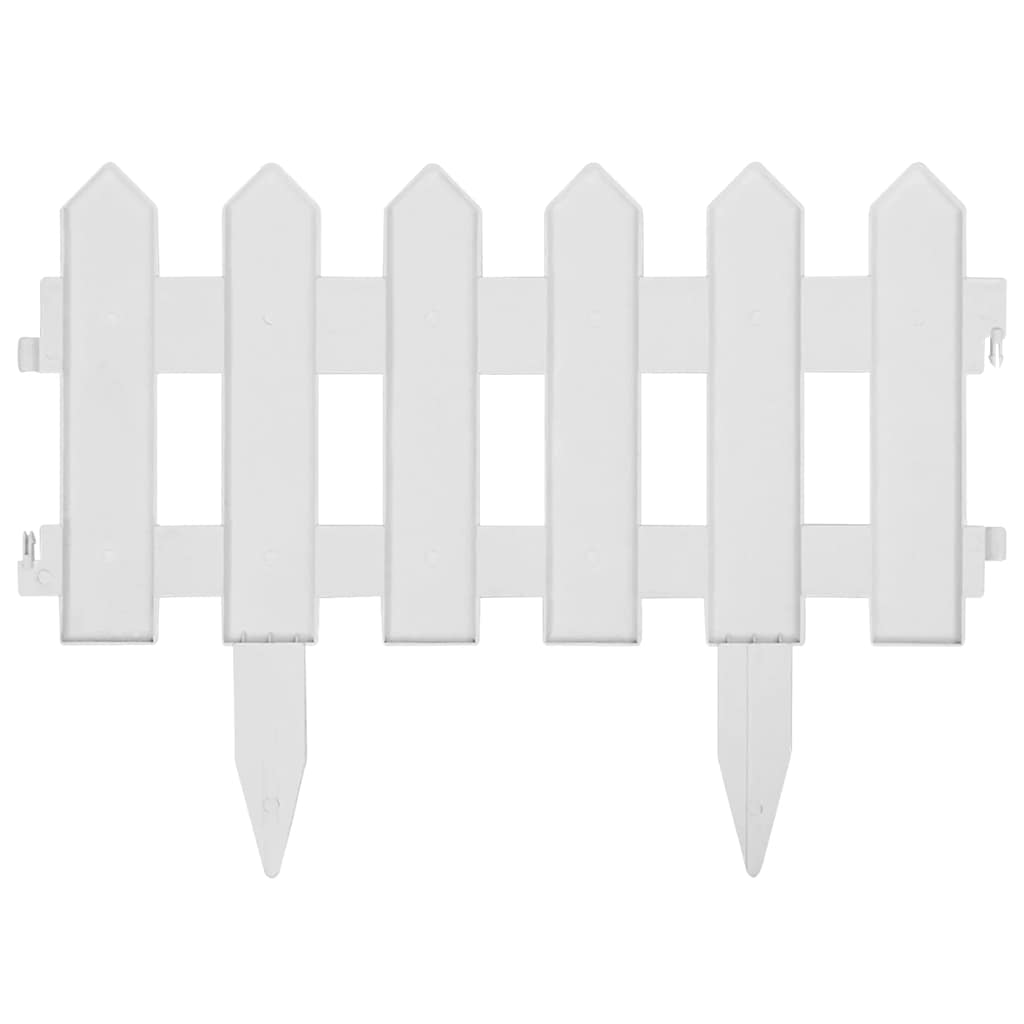 Lawn Edging 25 Pcs White 10 M PP