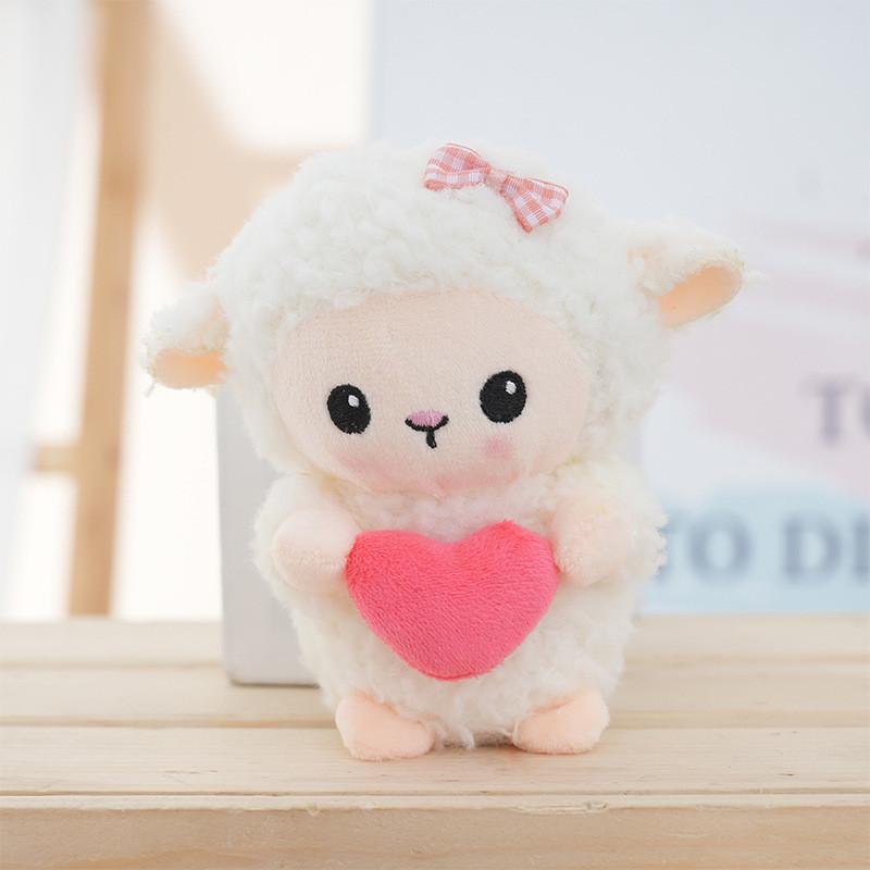 Plush Sheep Keychain With Soft Pp Cotton Filling For Cute Bag Accessories