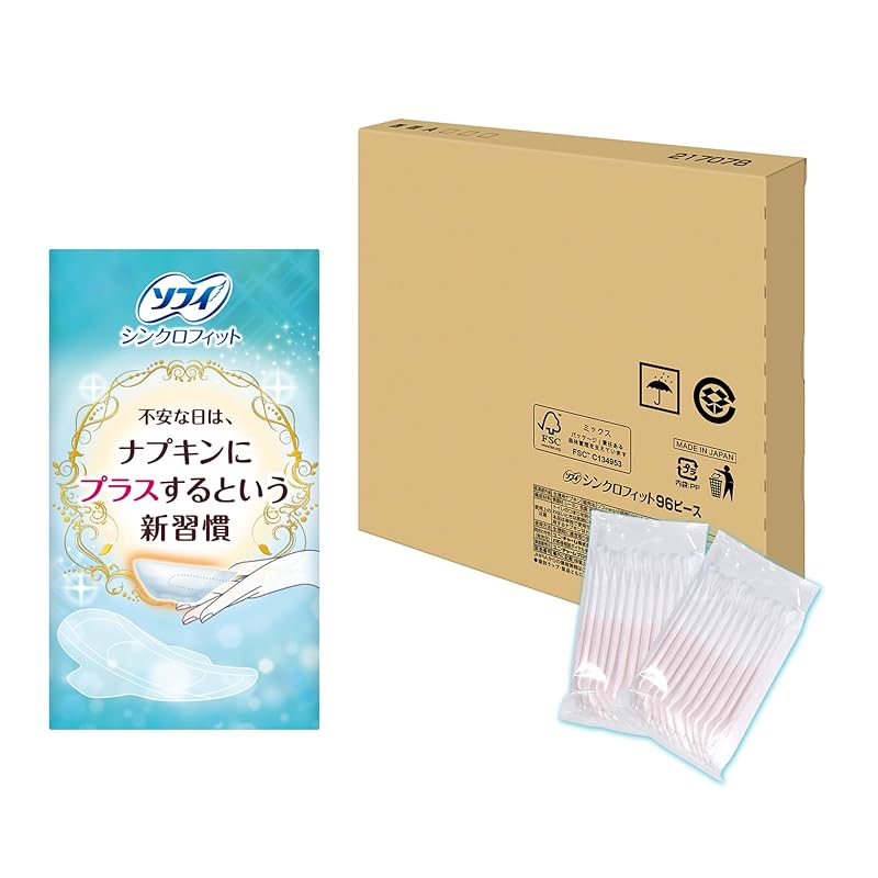 

[A new habit to add to napkins! ]Sophie synchro fit For daytime use on many days Contains 96 pieces [Adds absorption power] [Convenient to flush down