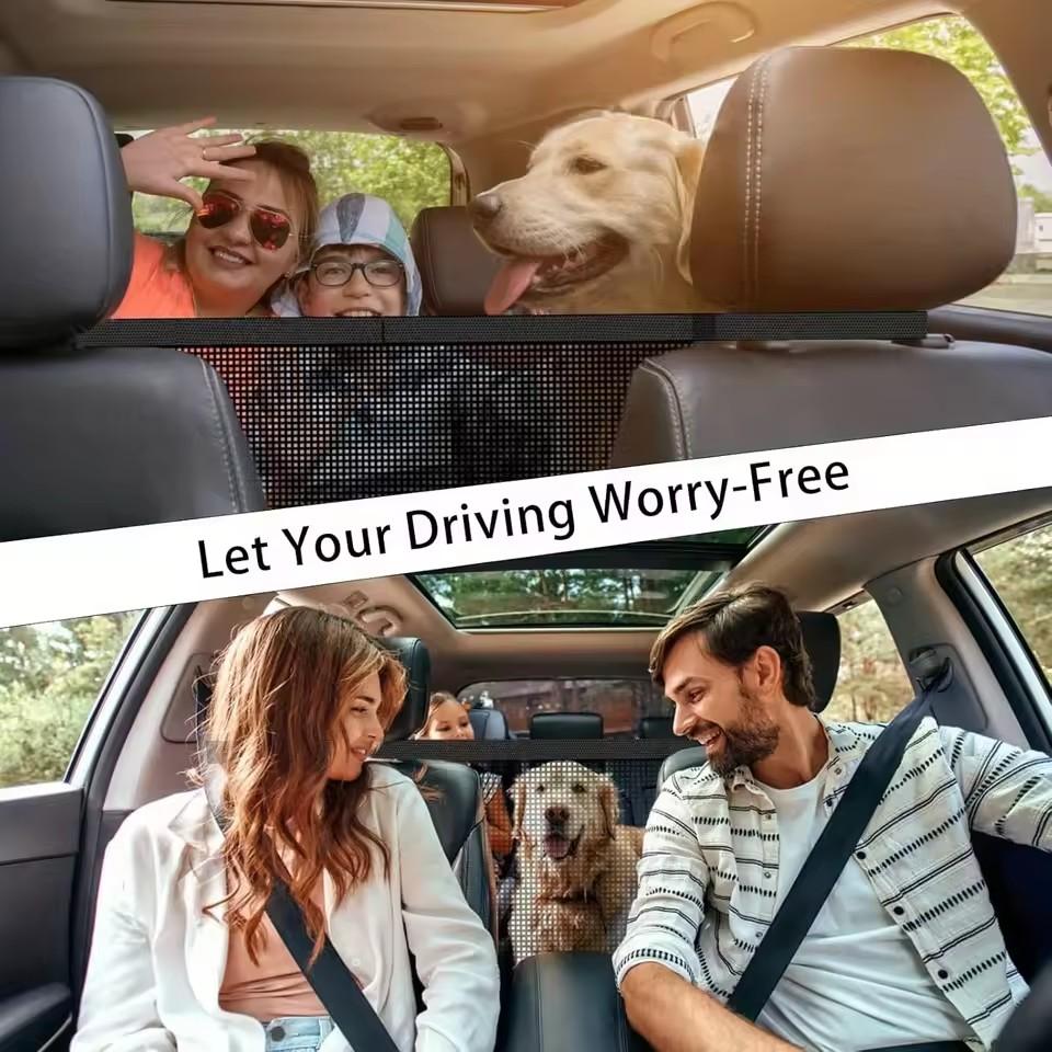 Car Trunk Fence Pet Dog Isolation Protective Net Sturdy Durable Elastic Isolation Nets Pets Safety Fence for Any Vehicle