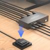Metal HDTV Switcher For Double Monitors 4 USB3.0 Hubs Seamless Input Switching Enhances Productivity