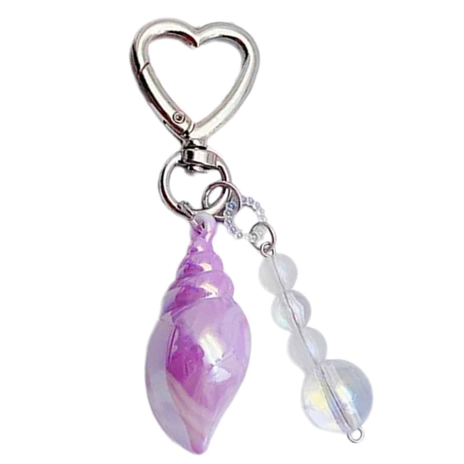 

Практичный брелок с милой мультяшной бусиной в виде раковины, брелок с украшением для телефона, сумки, рюкзака фиолетовый