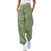 Women's Casual Fashion Solid Color Casual Pants, Sanitary Pants, Drawstring Elastic Waist And Leggings