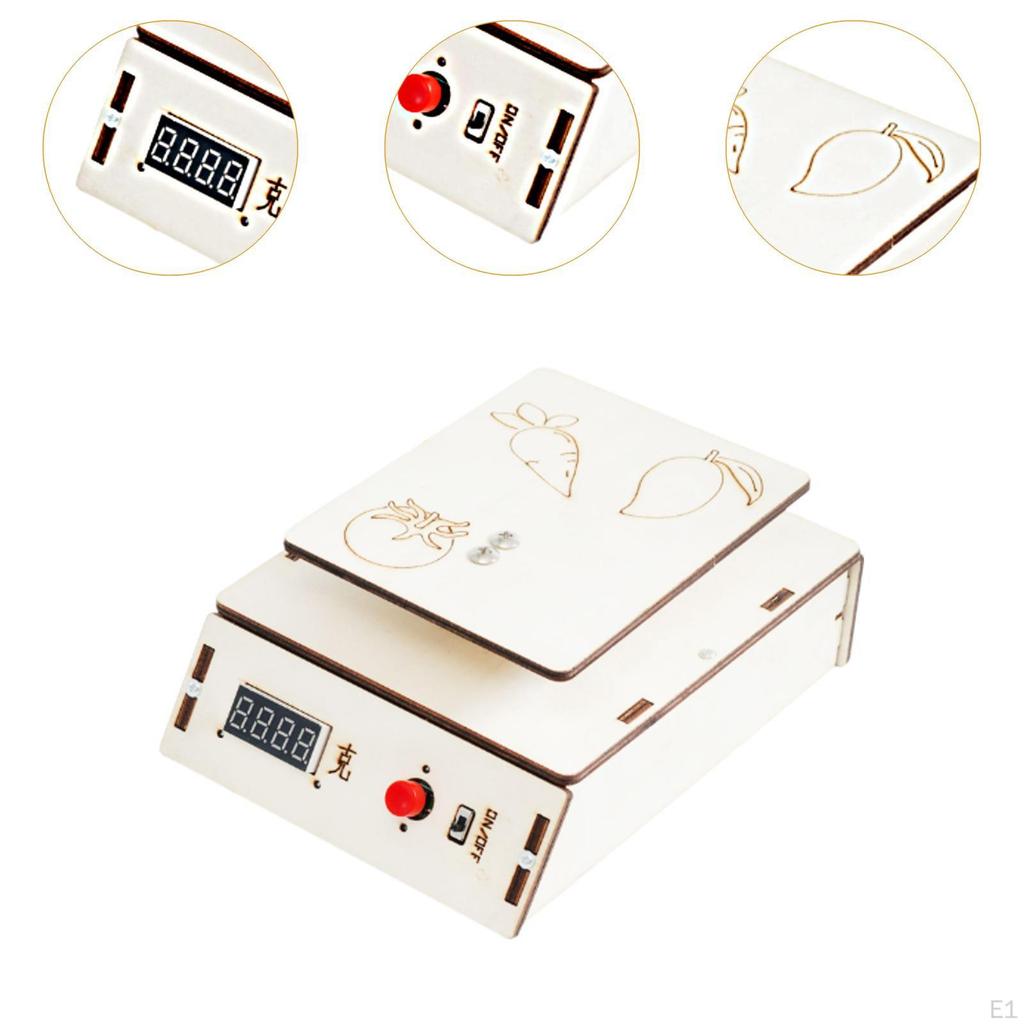 DIY Wooden Digital Scale Electronic Physics Experiment Physical Teaching Crafts Science for