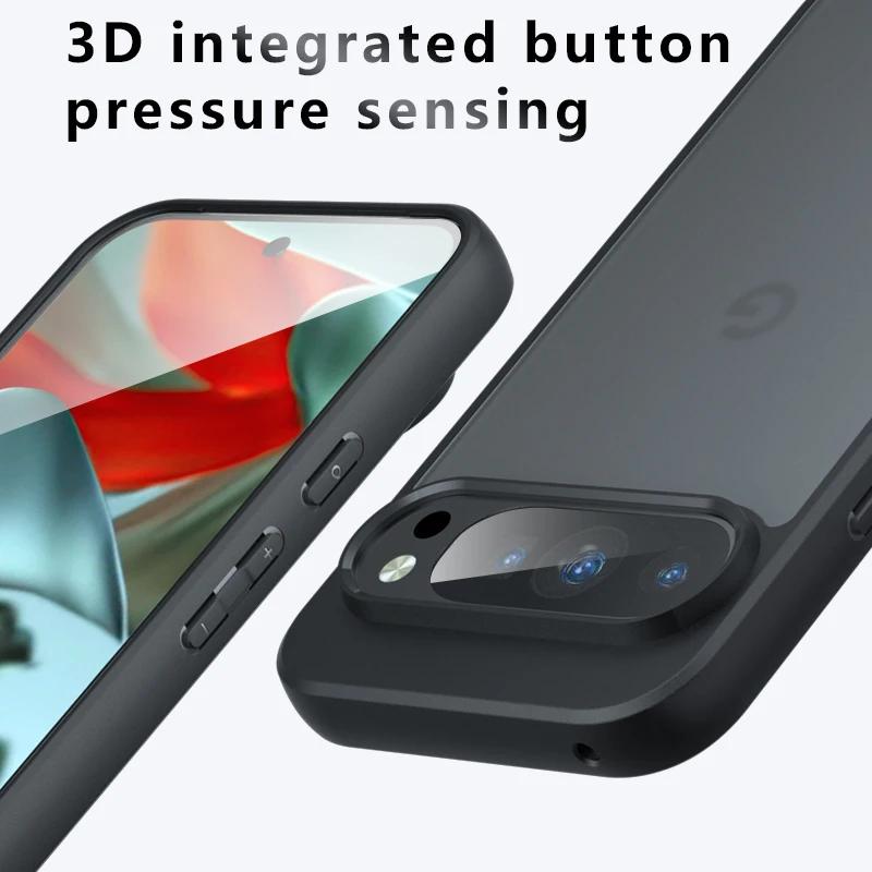 Armor Matte Frosted Clear Case For Google Pixel 9 Pro XL 9A 8A 7A 6A  Acrylic Thin Shockproof Cover For Google Pixel 8 7 6 Pro