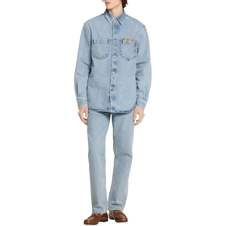 Gucci Gg Insert Washed Denim Jeans 835219-XDDCY-4452