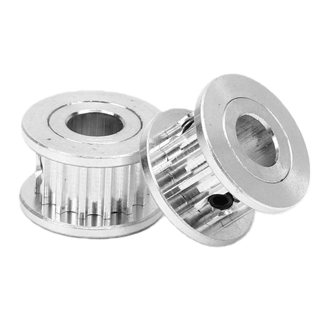 2 Pcs HTD3M Pulley 14T AF Type 6mm Bore 7mm Slot Width Timing Belt Pulley for CNC Machine 3D Printer Automotive Engine