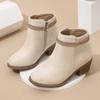 Girls Boots Low Heels Rhinestones Versatile Fashion Children Fashion Leather Boots Simple Side Zipper Chic 2024 Kids Boots Cute