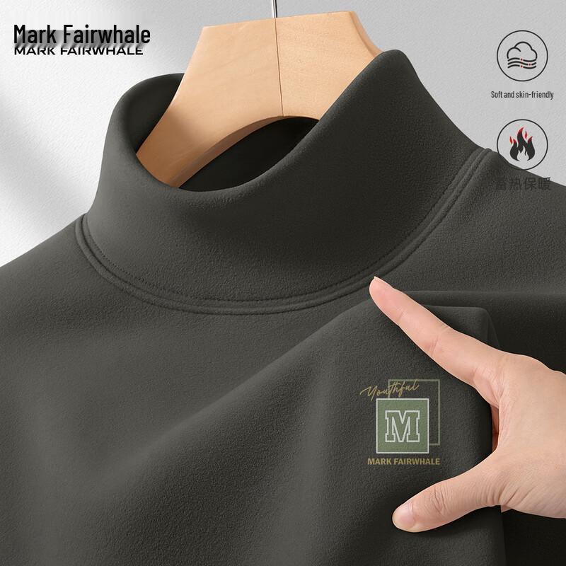 Mark Fairwhale Men s De Rong Half-High Collar Thermal T-Shirt L