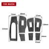Fit For Mazda 3 Axela  Carbon Fiber Window Lift Swtich Panel Sticker LHD
