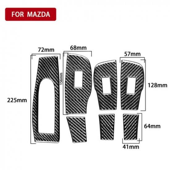 Fit For Mazda 3 Axela  Carbon Fiber Window Lift Swtich Panel Sticker LHD