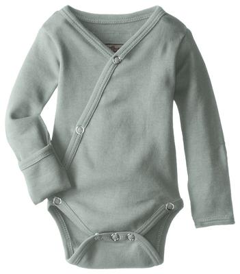 Bio Kimono Body Baby Seemoosgrün [L'ovedbaby] (Lange Ärmel) ocb-339 (Meerschaumgrün) 0-3M (0-3 Monate)