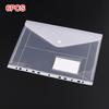 6 Pcs A4 Binder Pocket Plastic Label Loose-Leaf Perfect Punched Pockets  School