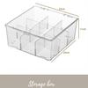 Transparent Large-Capacity Game Card and Cable Organizer with Removable Dividers