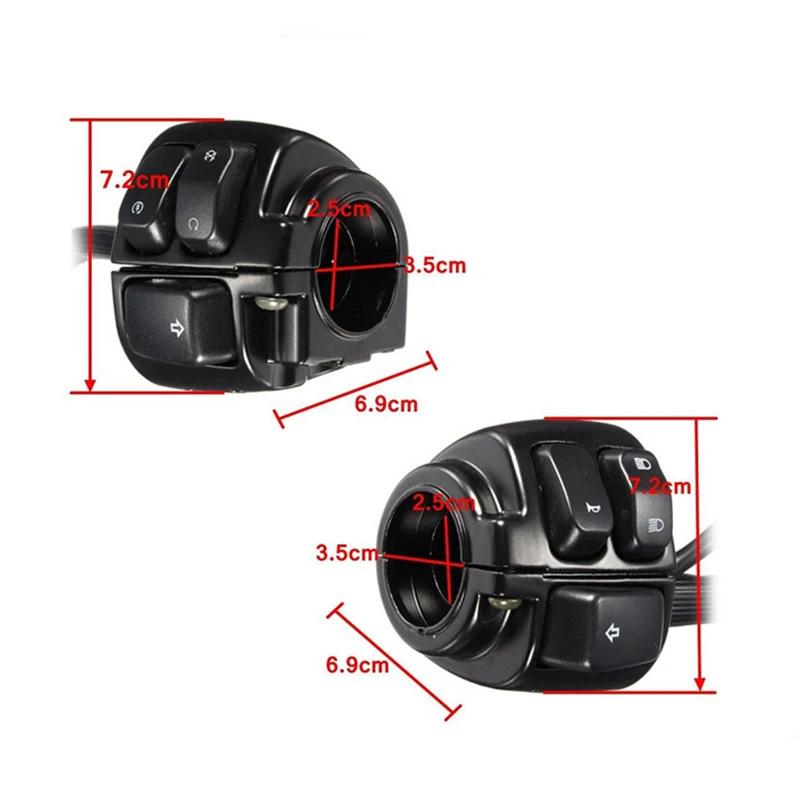 Motorcycle 1" Handlebar Control Switch 25mm Handle Bar Turn Signal Switch For Harley Sporster XL 96-13 Softail 96-10 Dyna 96-11
