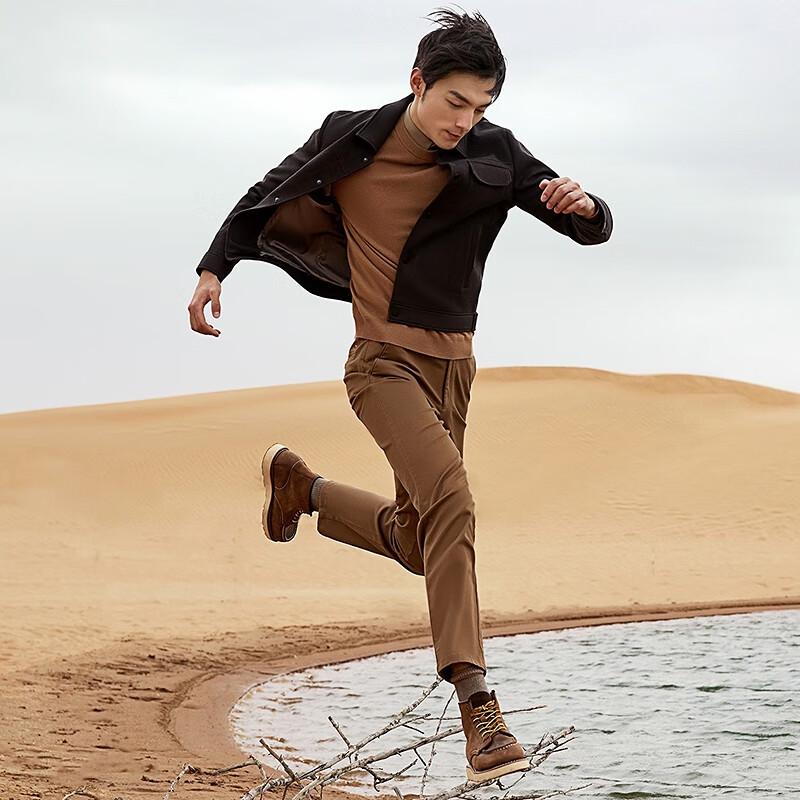 Men's Wool Blend Lapel Work Jacket