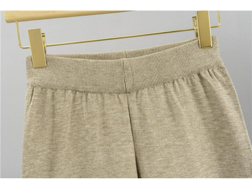 Women's Knitwear Set: Loose Long Sleeve Sweater & Wide Leg Pants, Spring/Autumn Fashion Two-Piece Set