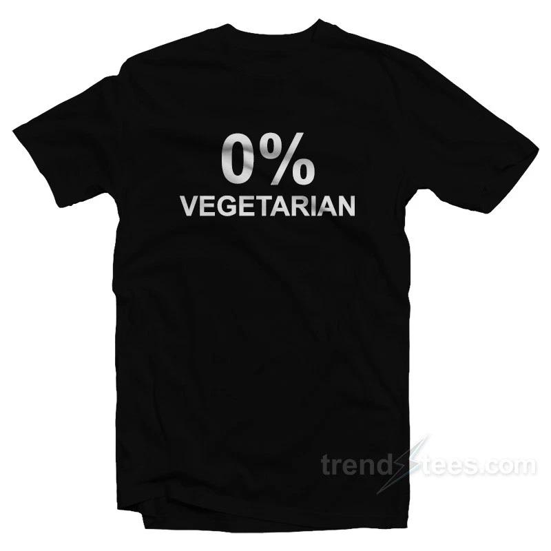 Вегетарианская футболка 0% Ноль Процентов Для Унисекс M