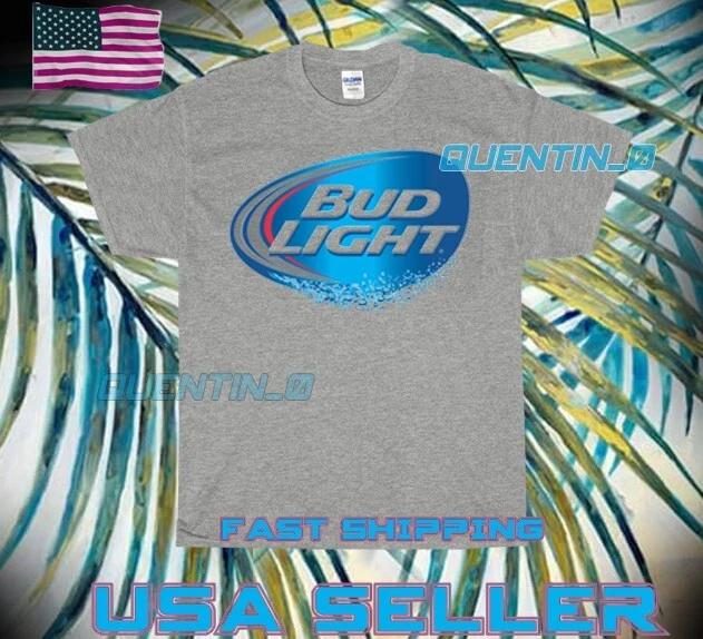 НОВАЯ Футболка ПРЕМИУМ с ЛОГОТИПОМ ПИВА BUD LIGHT СМЕШНАЯ УНИСЕКС РАЗМЕРЫ ОТ S ДО 5XL S
