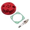 Cylinder Head Cover Spark Plug Gasket Kit CNC Aluminum Alloy for 66cc 69cc 80cc 2 Srtoke Engine