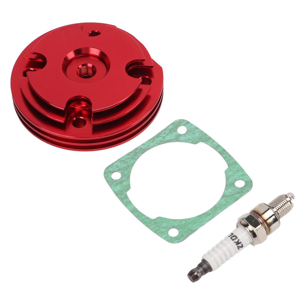 Cylinder Head Cover Spark Plug Gasket Kit CNC Aluminum Alloy for 66cc 69cc 80cc 2 Srtoke Engine