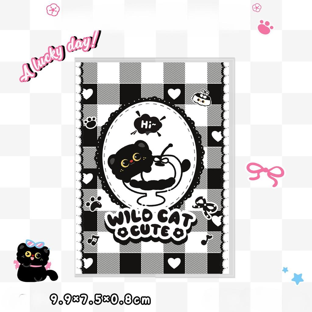 Kawaii Cartoon Black Cat Looseleaf Notebook Student Portable Pocket Notepad Cute Journal Travel Binder Planner School Supplies