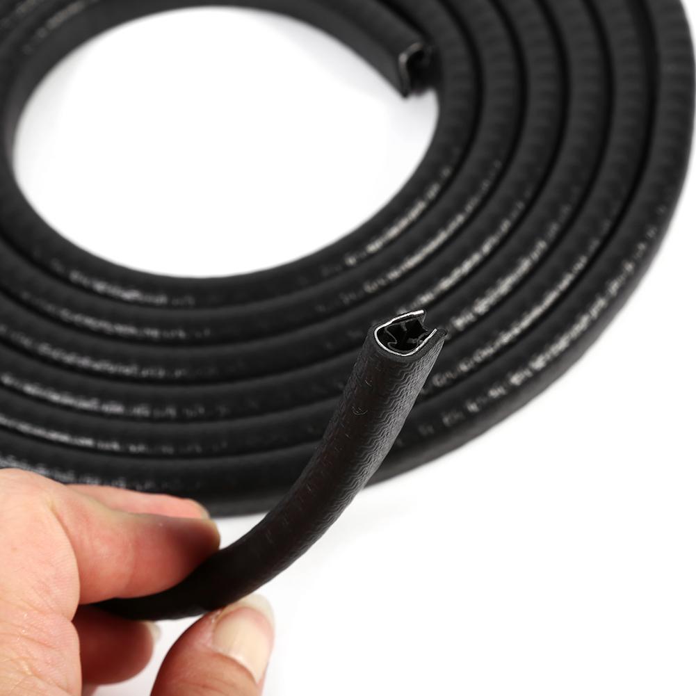 300cm Rubber Car Door Edge Guard Molding Trim Interior Metel Clips Seal Strip
