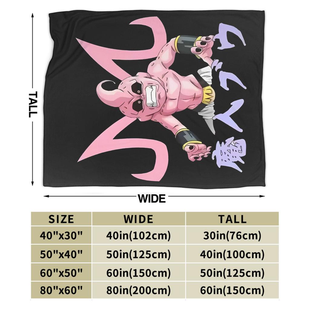 DBZ Majin Buu Anime Wool Blanket Fashion Throw Blankets for Sofa Bedding Lounge 200x150cm Bedspread,