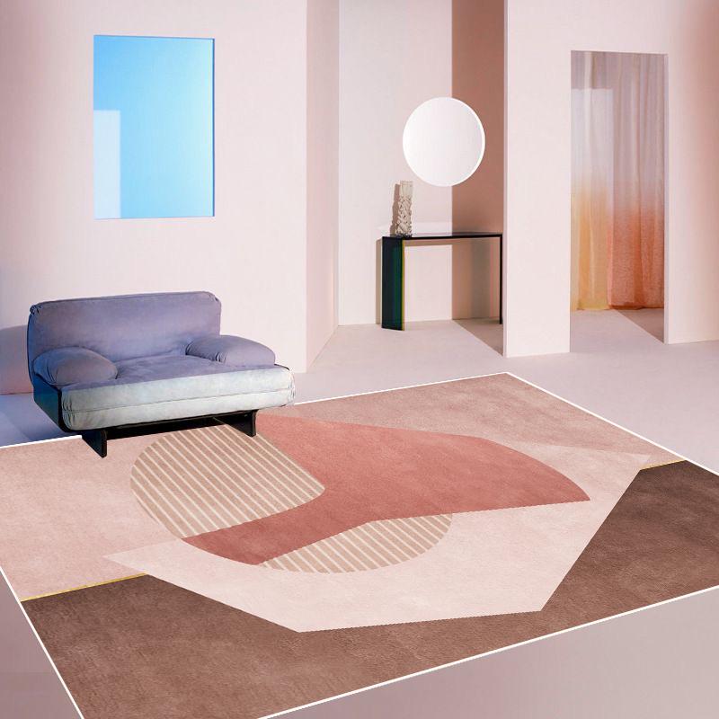 Light Luxury Simplicity Pink Carpet Living Room Nordic Style Creative Minimalism Sofa Area Rugs Bedroom Non-slip Soft Floor Mats