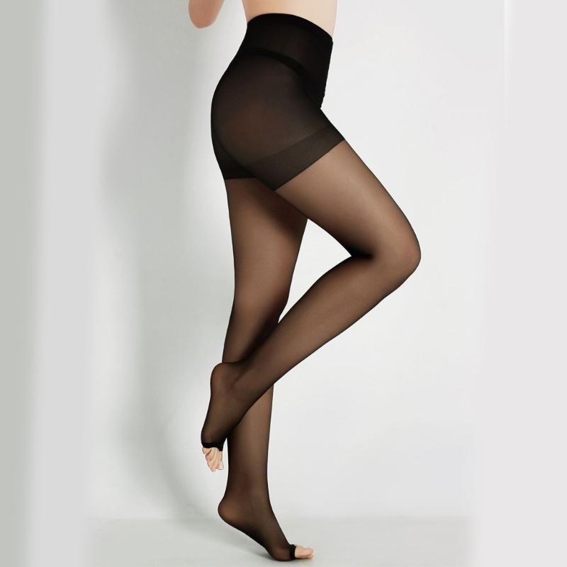 Summer Nylon Sheer Stockings Open Toe Design For Women Lightweight Control Top Tights Toeless Nonslip Pantyhose Hosiery