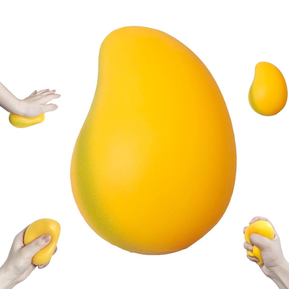 Handmade Crispy Mango Stress Ball Squeeze Toy, Mango Squishy Fidget Ball, Asmr Sensory Stress Relief Toy