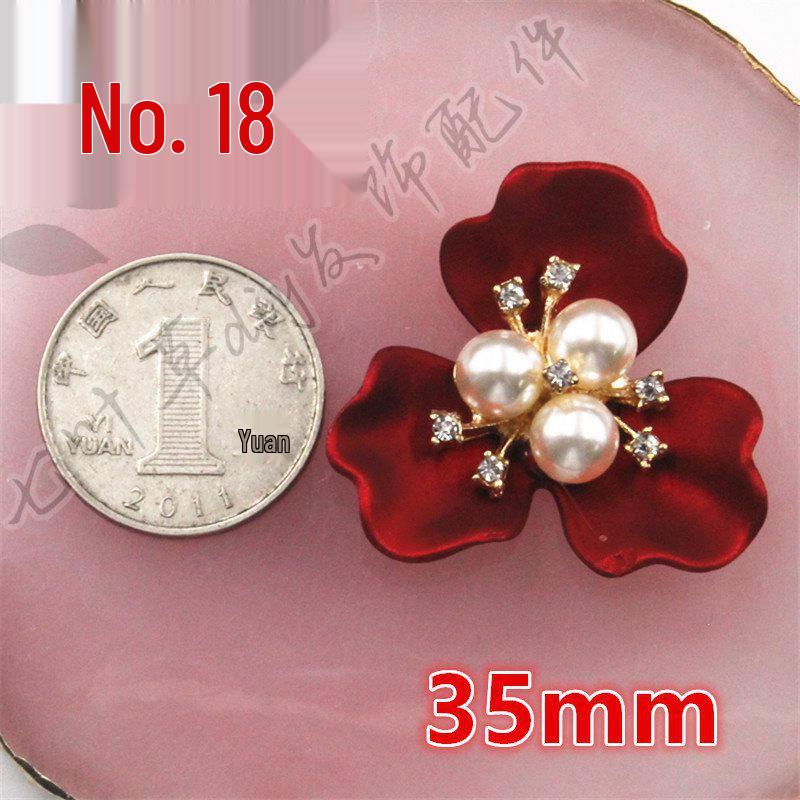 ABS Imitation Pearl Large Flower Center with Three, Four, and Five-Petal Options