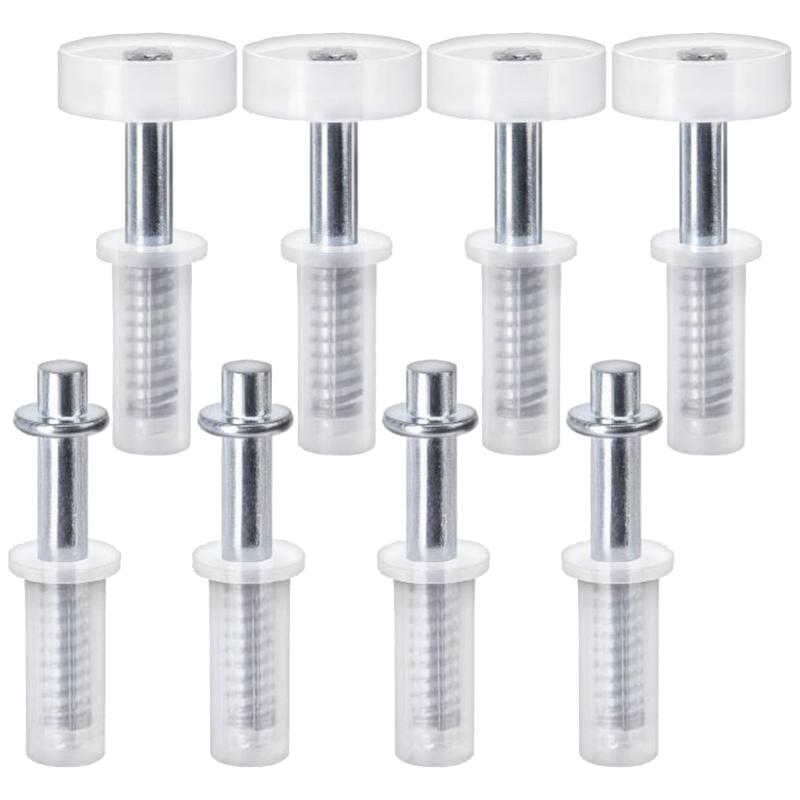 8Pcs Pivots Hinge Top Guide Wheel Bifold Door Hardware Kits Cabinet Closet Door Guide Wheel Installation Top Pivots Hinge 1