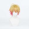 LVMEY Anime Character Cosplay Cream Yellow Pink for Heat Resistant Cosplay Costume Wig Net Perfect for Comic Cultural and School Festivals Wig, Short,