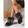 Warm Snow Boots for Winter 2025 New Plus-size Fleece Platform Sleeve Furry Cotton Shoes for Women