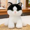 Soft Plush Cat Toy Kids Adults - Cuddly Striped Kitten Pillow PP Cotton Filled 22cm Or 28cm Ideal Sleep Companion Home