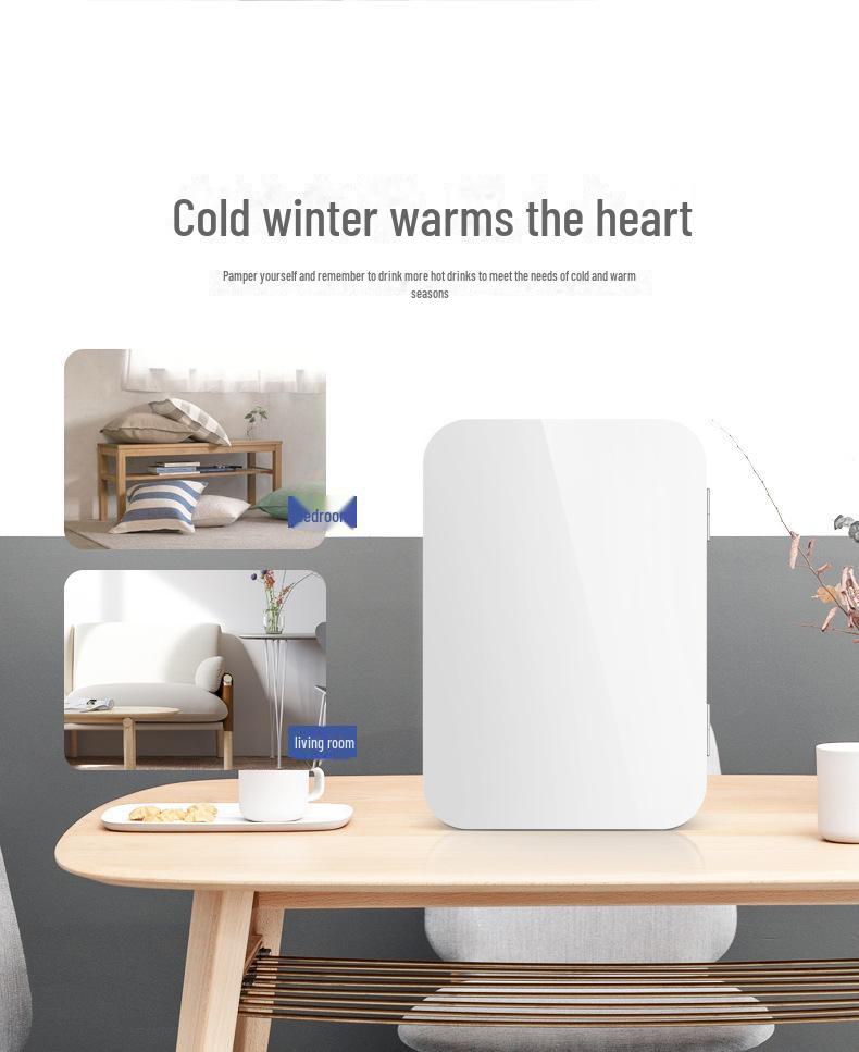 Mini-réfrigérateur double usage Amoi 8L: Compact et portable pour les dortoirs, les voitures et les maisons