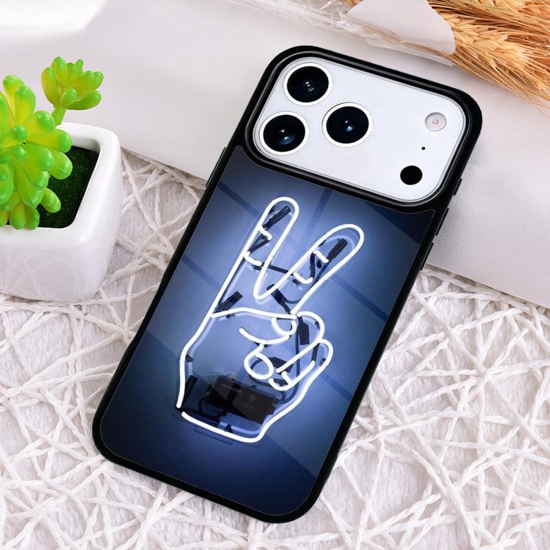Neon Light Shockproof Phone Case for iPhone 17 Air 16e 15 11 12 14 13 Pro Max Cover Coque