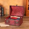 Wood Jewelry Chest With Metal Lock For Jewelry Storage And Rustics Home Decoration Accent