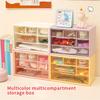 6-compartment Drawer-style Table Storage Compartmentalized Dressing Table Storage Rack Small Items Desktop Storage Box