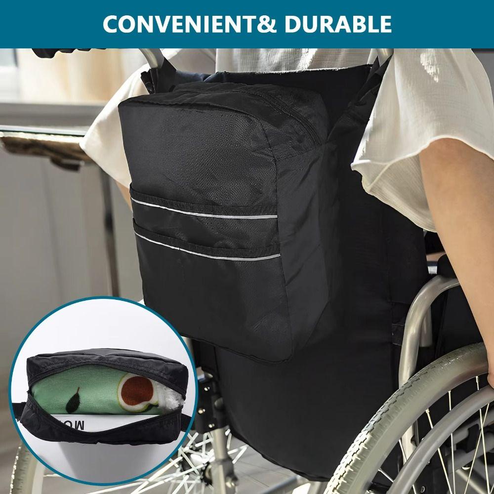 Waterproof Wheelchair Storage Bag Large Capacity Wheelchair Hanging Pouch  Wheelchair Accessories