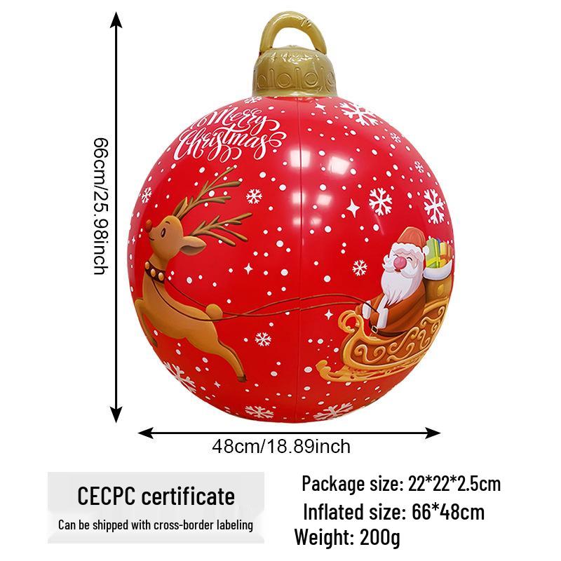 Cross-Border Christmas Courtyard Decoration: PVC Lantern & Inflatable Christmas Ball Set