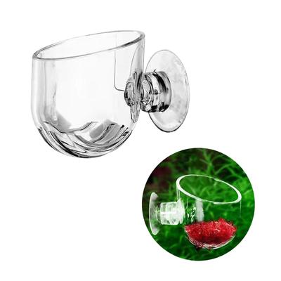 Packung mit 10 Aquarienpflanzenhalter Saugknopf-Designs Acryl Futterschale für Garnelen und kleine tropische Fische Fütterung