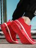 2022 Spring Women Sneakers Red Black Fashion Korean Women Shoes Mesh Breathable Sneakers Cushion Casual Shoes Tenis Feminino